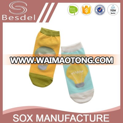 New design combed cotton short socks women