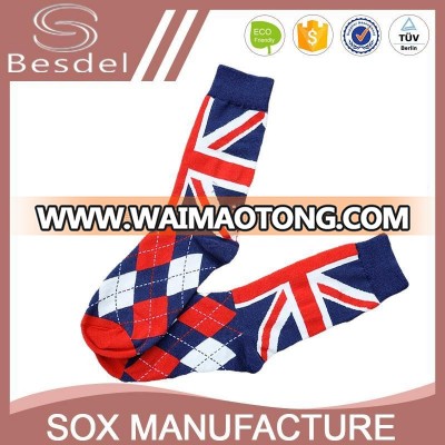 oem service wholesale fashion mens crazy colored socks,flag socks