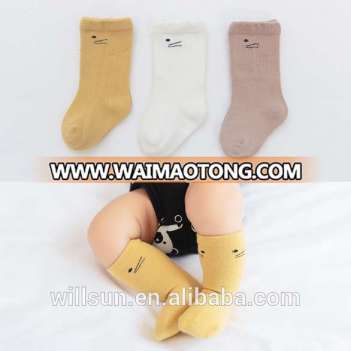 wholesale custom Fashion Good quality Cotton children girls boys kids comfortable soft touch 0-3 newborn baby tube socks